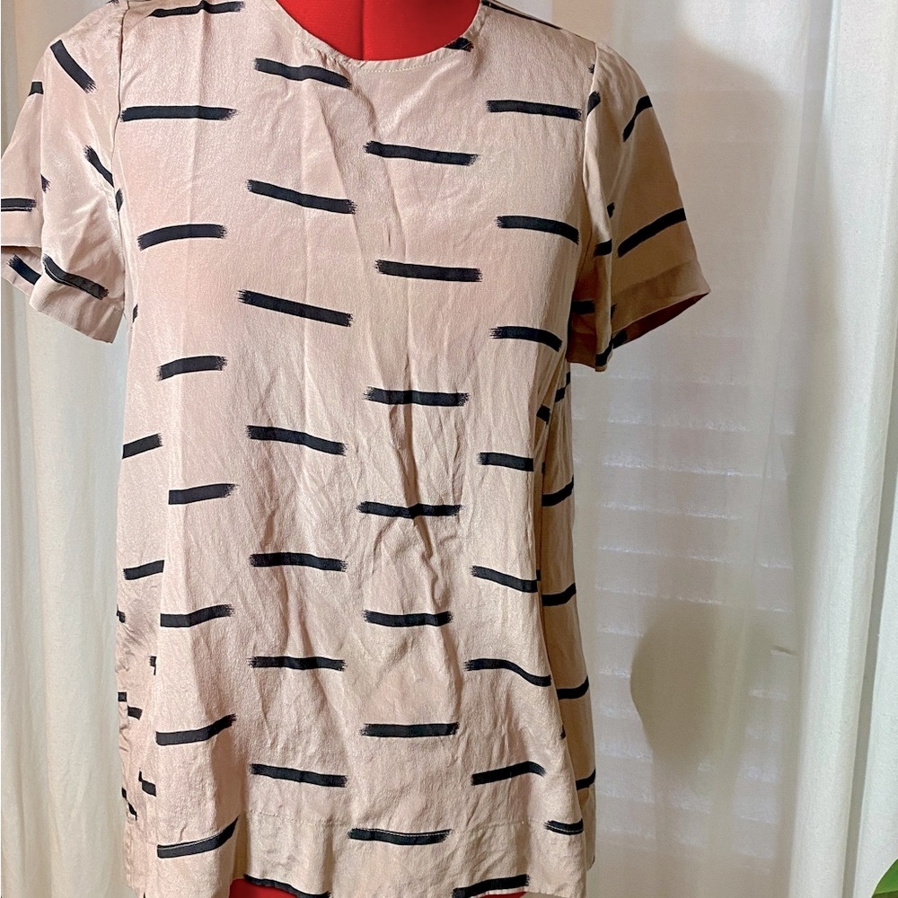 Madewell 100% Silk Short sleeve blouse